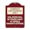 Signmission Compact Car Parking Violators Towed Away Vehicle Owners Expense Alum, 18" L, 24" H, BU-1824-24250 A-DES-BU-1824-24250 - alternate 1